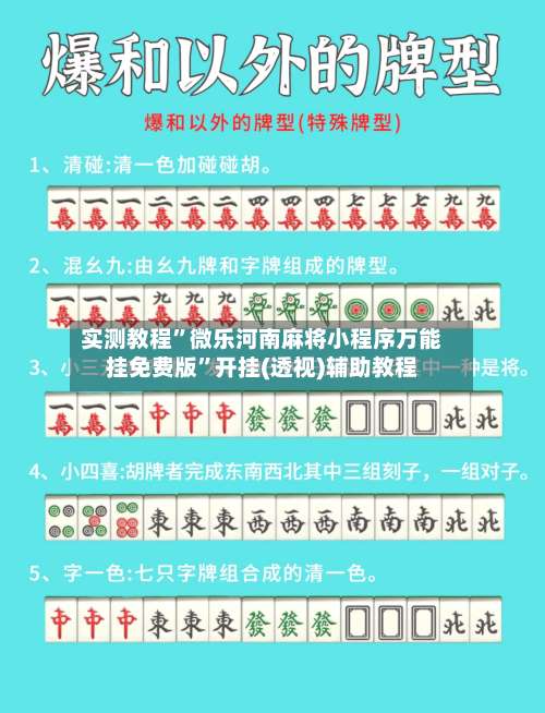 实测教程”微乐河南麻将小程序万能挂免费版	”开挂(透视)辅助教程-第2张图片